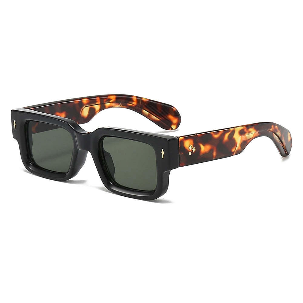 Rexi Unisex Vintage Square Sunglasses – Durable Acetate Frame for Everyday Style