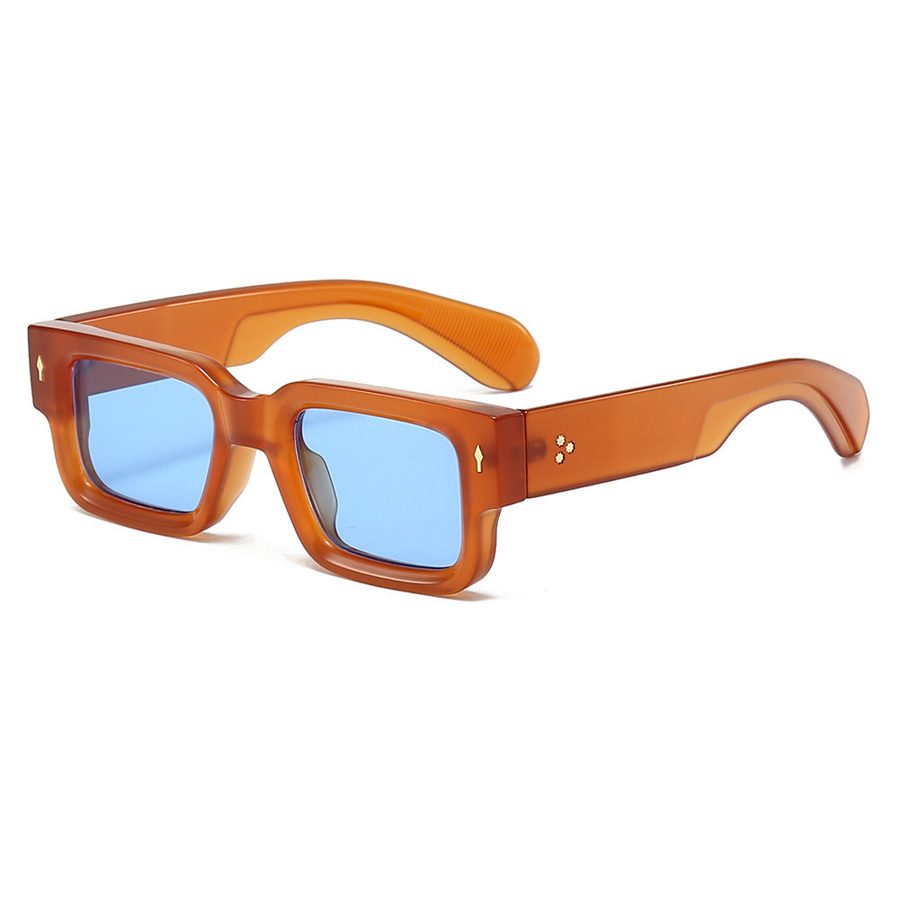 Rexi Unisex Vintage Square Sunglasses – Durable Acetate Frame for Everyday Style
