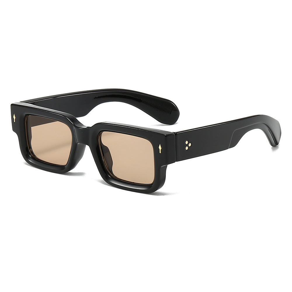 Rexi Unisex Vintage Square Sunglasses – Durable Acetate Frame for Everyday Style