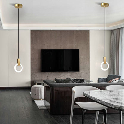 Ringo Modern Gold Pendant Light – Sleek Design for Stylish Kitchen Illumination