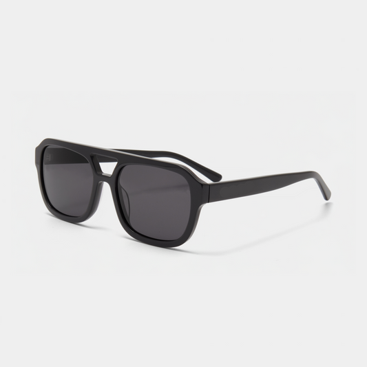 Riviera Sunglasses – Stylish Black Acetate Frame with UV Protection