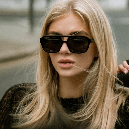 Riviera Sunglasses – Stylish Black Acetate Frame with UV Protection