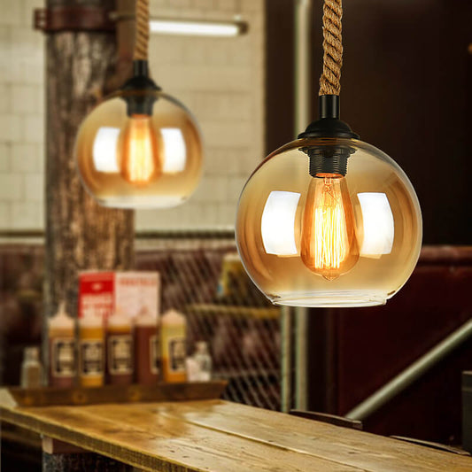 Rovian Retro Rope Glass Pendant Light – Modern Hanging Illumination for Stylish Spaces