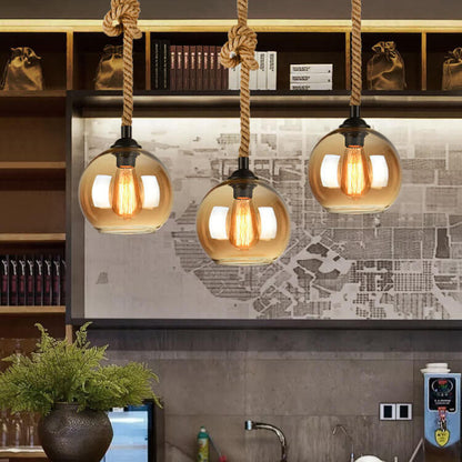 Rovian Retro Rope Glass Pendant Light – Modern Hanging Illumination for Stylish Spaces