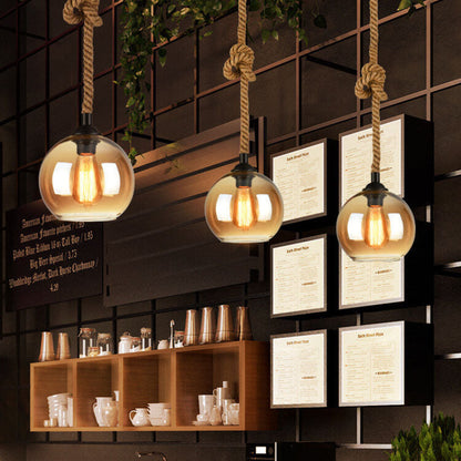 Rovian Retro Rope Glass Pendant Light – Modern Hanging Illumination for Stylish Spaces