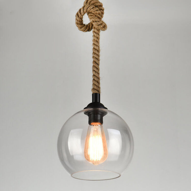 Rovian Retro Rope Glass Pendant Light – Modern Hanging Illumination for Stylish Spaces
