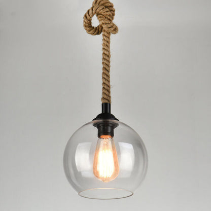 Rovian Retro Rope Glass Pendant Light – Modern Hanging Illumination for Stylish Spaces