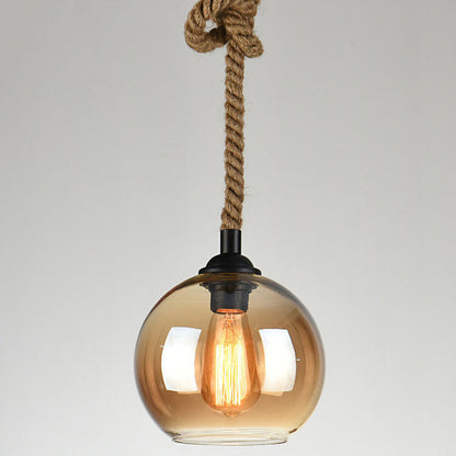 Rovian Retro Rope Glass Pendant Light – Modern Hanging Illumination for Stylish Spaces