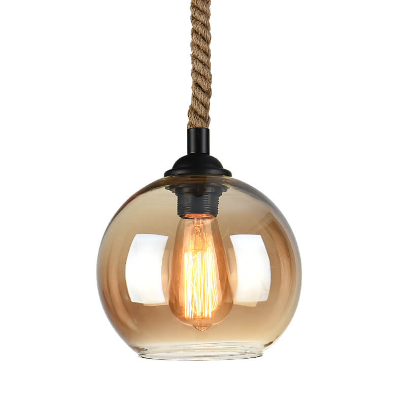Rovian Retro Rope Glass Pendant Light – Modern Hanging Illumination for Stylish Spaces