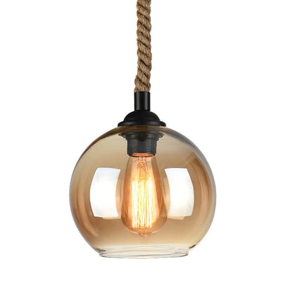 Rovian Retro Rope Glass Pendant Light – Modern Hanging Illumination for Stylish Spaces