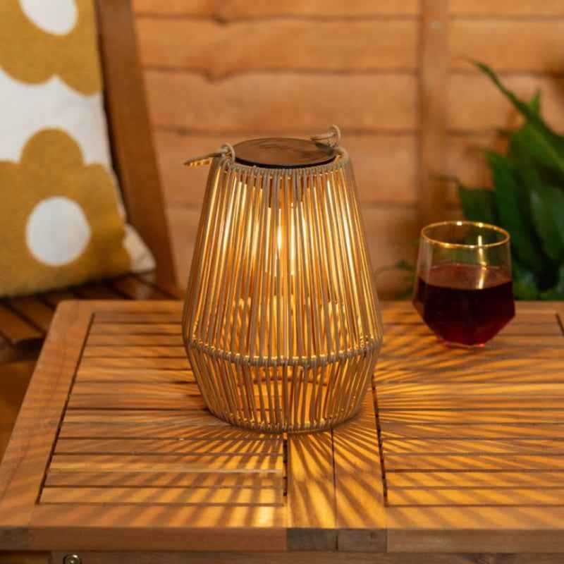 Sandy Outdoor Solar Lanterns – Eco-Friendly Bamboo Design for Tropical Decor