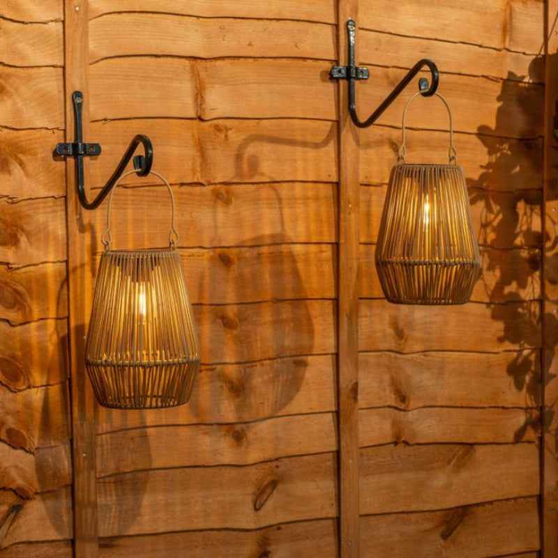 Sandy Outdoor Solar Lanterns – Eco-Friendly Bamboo Design for Tropical Decor
