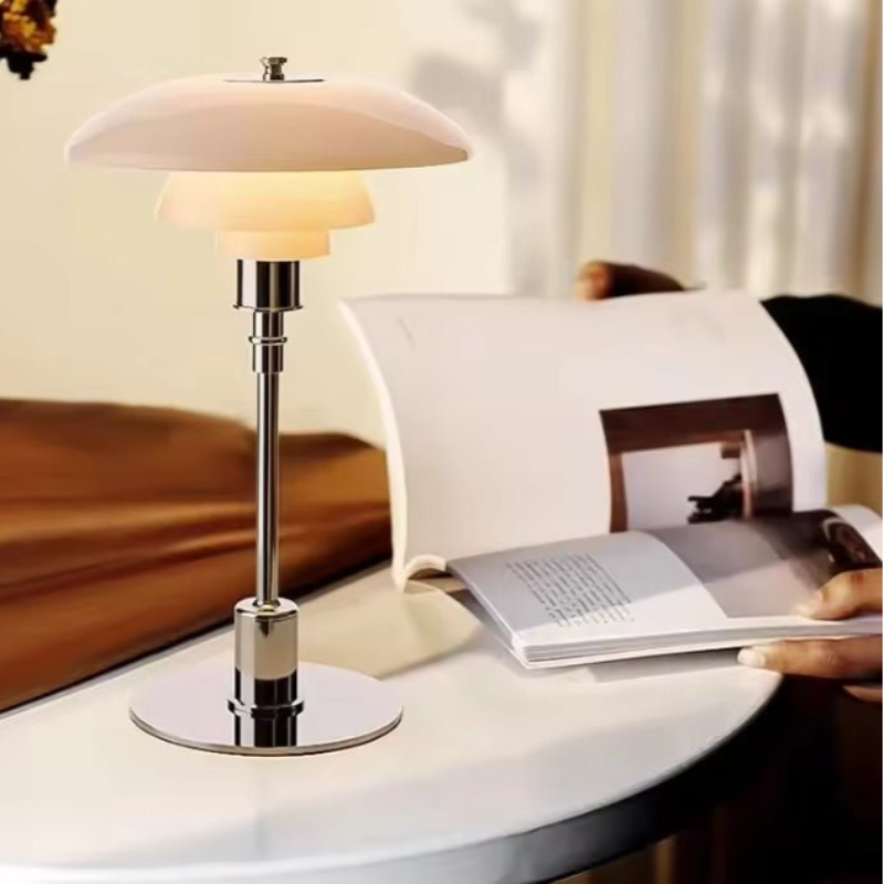 Danish Dimmable Table Lamp – Modern Iron & Glass Design for Any Room