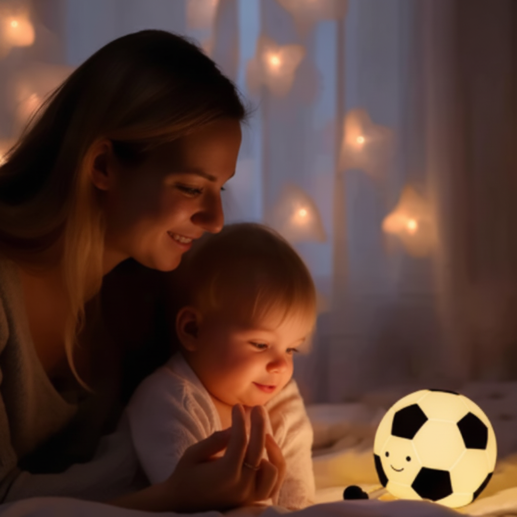 LumoBall Kids' LED Night Light – Playful Football Design with Adjustable Brightness