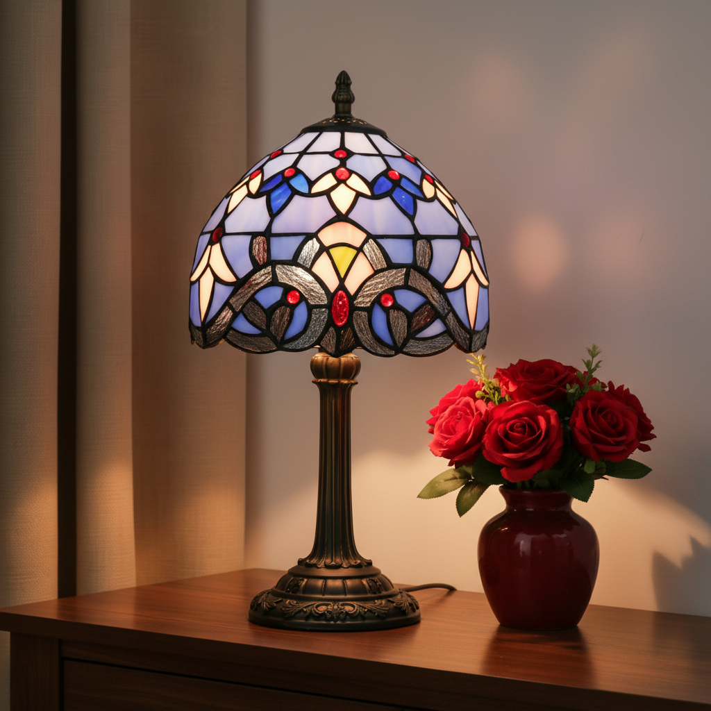 Vintage Tiffany Style Table Lamps – Elegant Table Lamp for Cozy Ambient Lighting