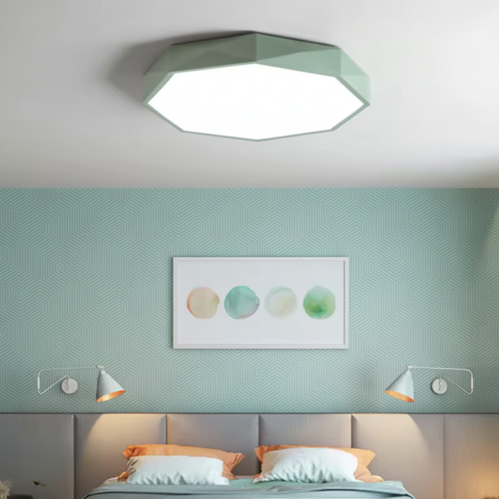 Mosaic Modern Octagon LED Ceiling Light Fixture – Stylish Energy-Efficient Design for Any Room