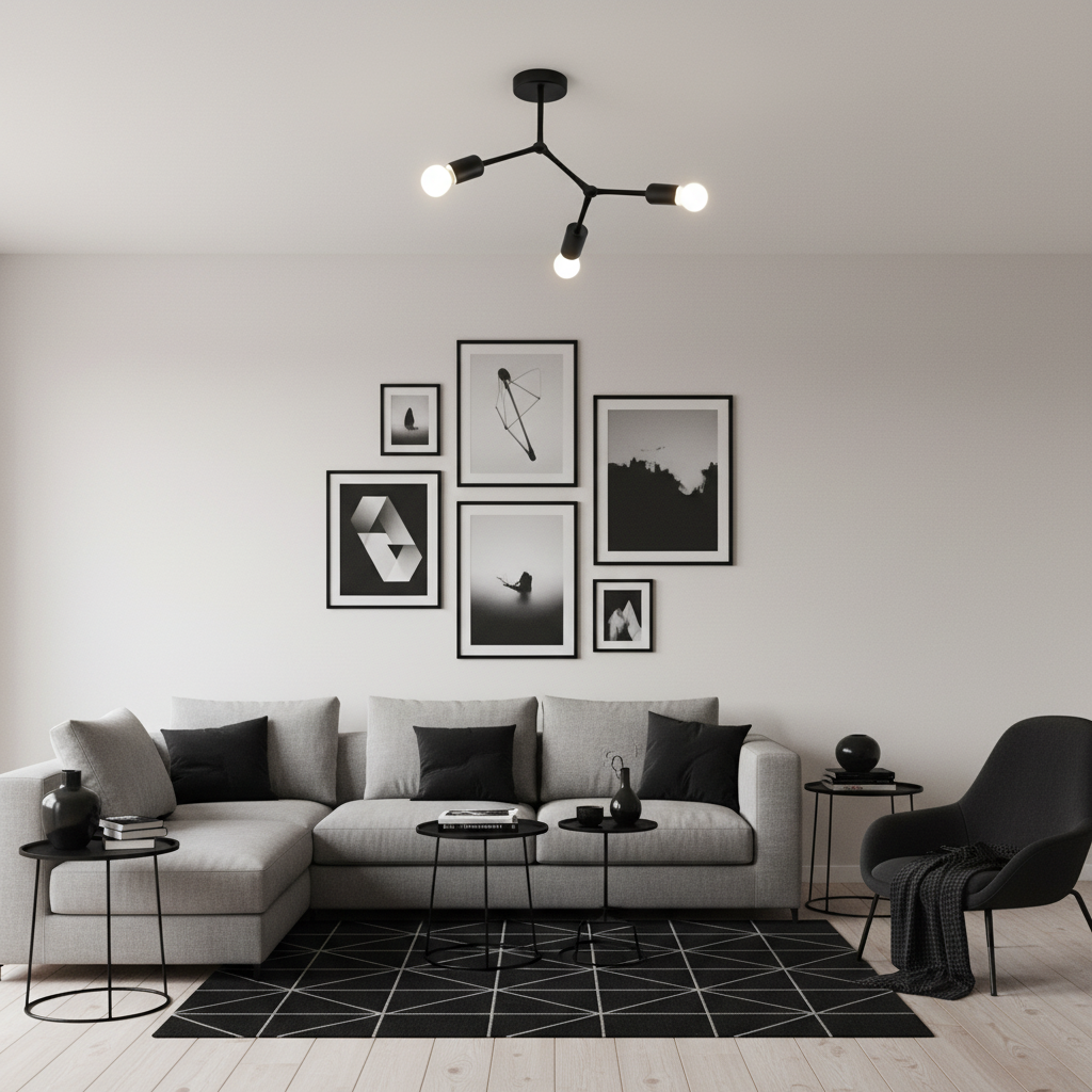 Orelia Retro Ceiling Light Fixture – Multi-Head Design for Elegant Spaces