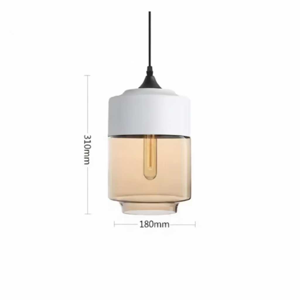 Sovel Modern Pendant Light for Dining Spaces – Elegant Glass and Metal Design