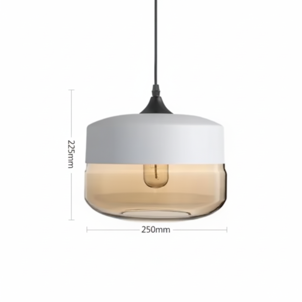 Sovel Modern Pendant Light for Dining Spaces – Elegant Glass and Metal Design