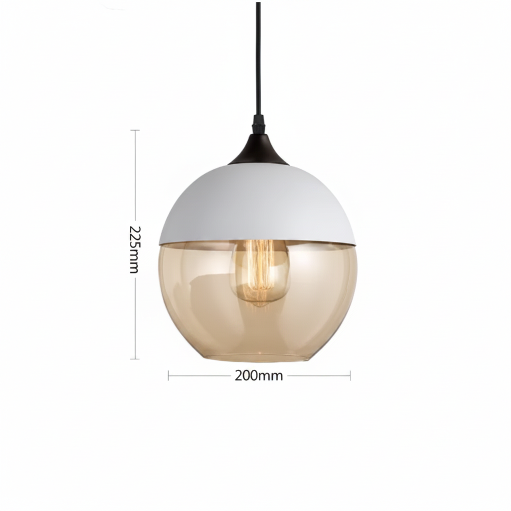 Sovel Modern Pendant Light for Dining Spaces – Elegant Glass and Metal Design