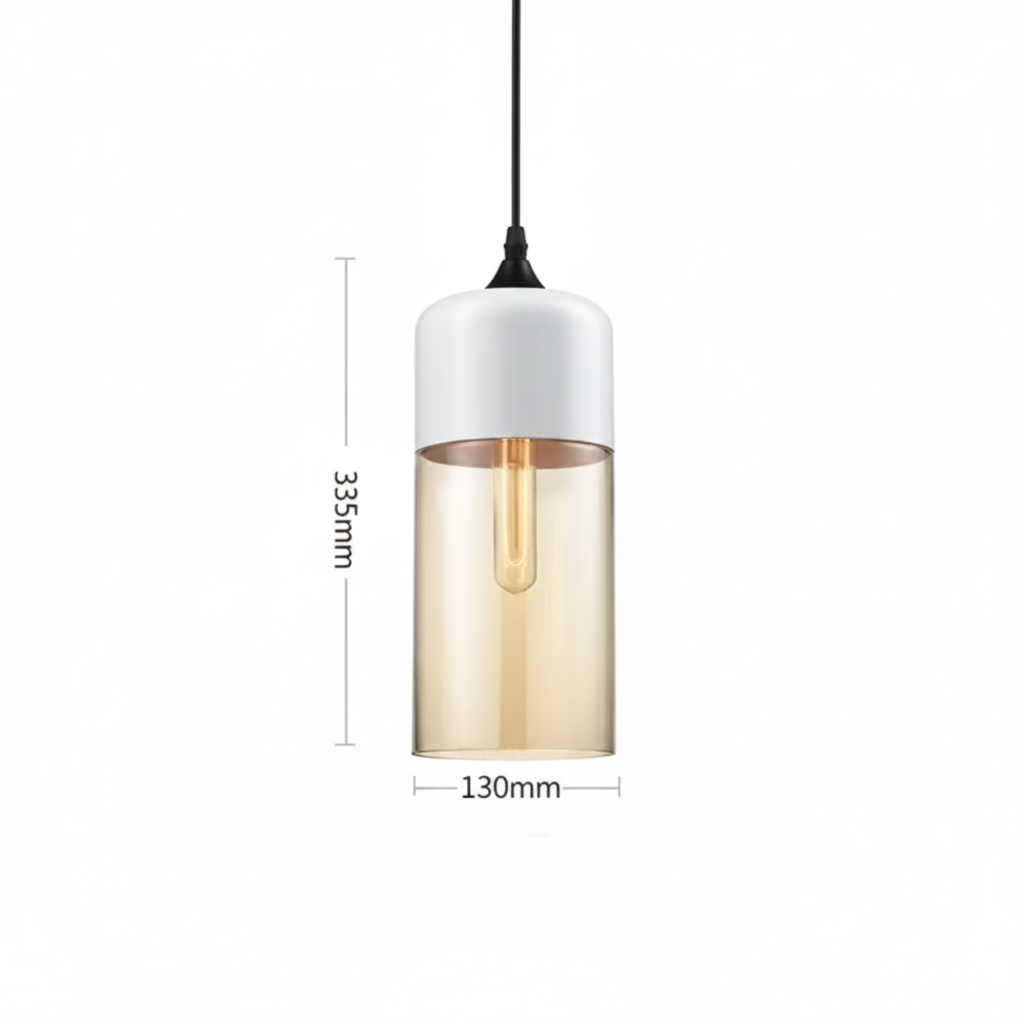Sovel Modern Pendant Light for Dining Spaces – Elegant Glass and Metal Design