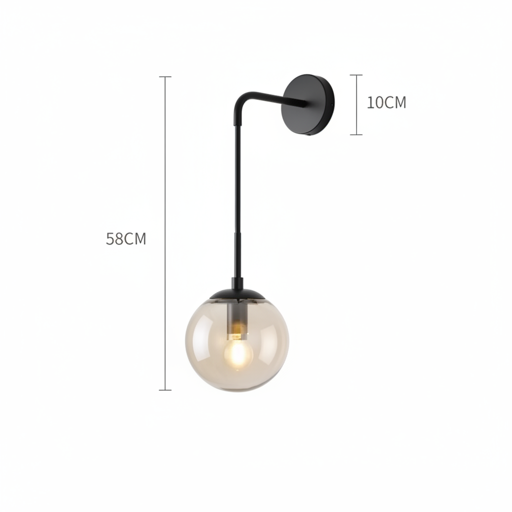 Dalen Modern Wall Light – Stylish Glass Ball Design for Elegant Spaces