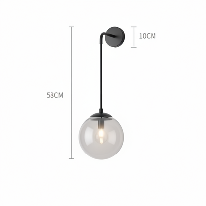 Dalen Modern Wall Light – Stylish Glass Ball Design for Elegant Spaces