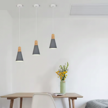 Noran Nordic Pendant Light – Stylish Metal and Wood Design for Modern Spaces