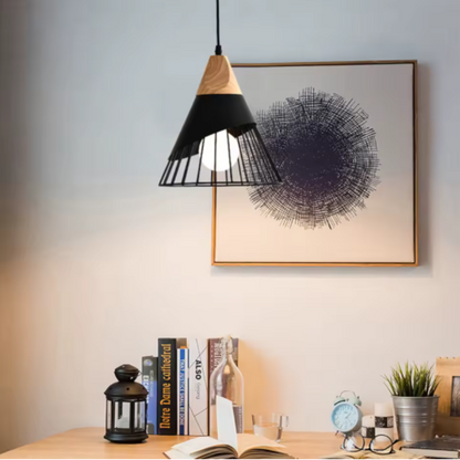 Noran Nordic Pendant Light – Stylish Metal and Wood Design for Modern Spaces