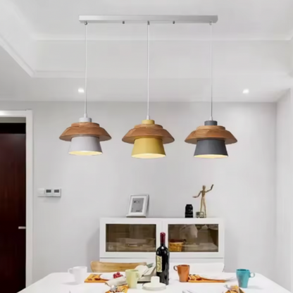 Noran Nordic Pendant Light – Stylish Metal and Wood Design for Modern Spaces
