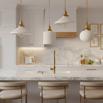 Letten Modern Pendant Light – Elegant White Ceramic Design for Stylish Interiors