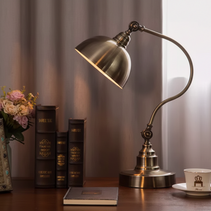 Bravelle Bronze Rustic LED Lamp – Stylish Bedside or Desk Lighting Solution
