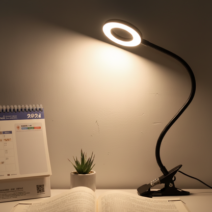 Delyon LED Desk Lamp for Students – Flexible Gooseneck with Adjustable Brightness