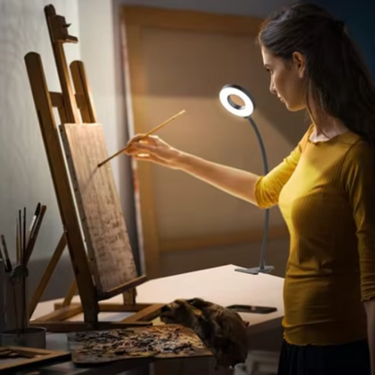 Delyon LED Desk Lamp for Students – Flexible Gooseneck with Adjustable Brightness