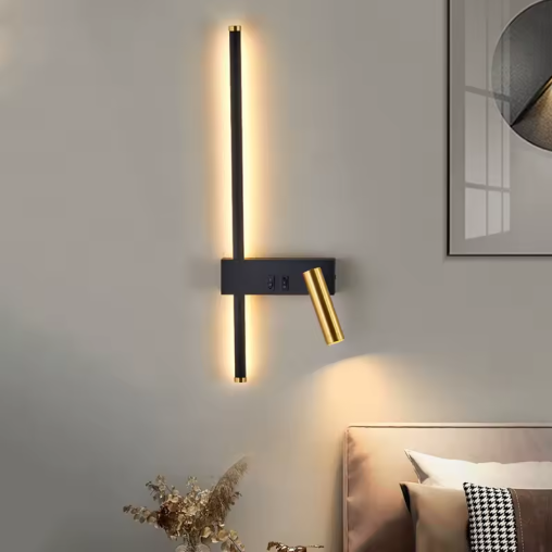 Nolisse Scandinavian Bedside Lamp – Modern Wall Mount for Cozy Ambiance