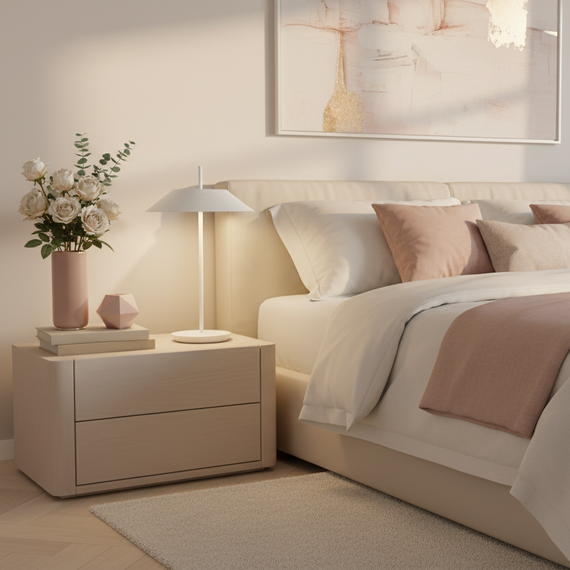 Gavor Nordic Black Bedside Lamp – Elegant Touch for Cozy Bedroom Ambiance
