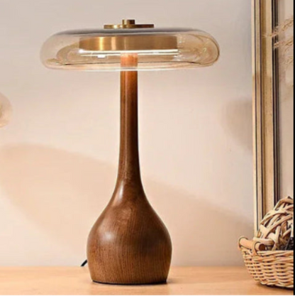 Esmira Retro Bedroom Lamp – Elegant Glass Design for Cozy Bedside Lighting
