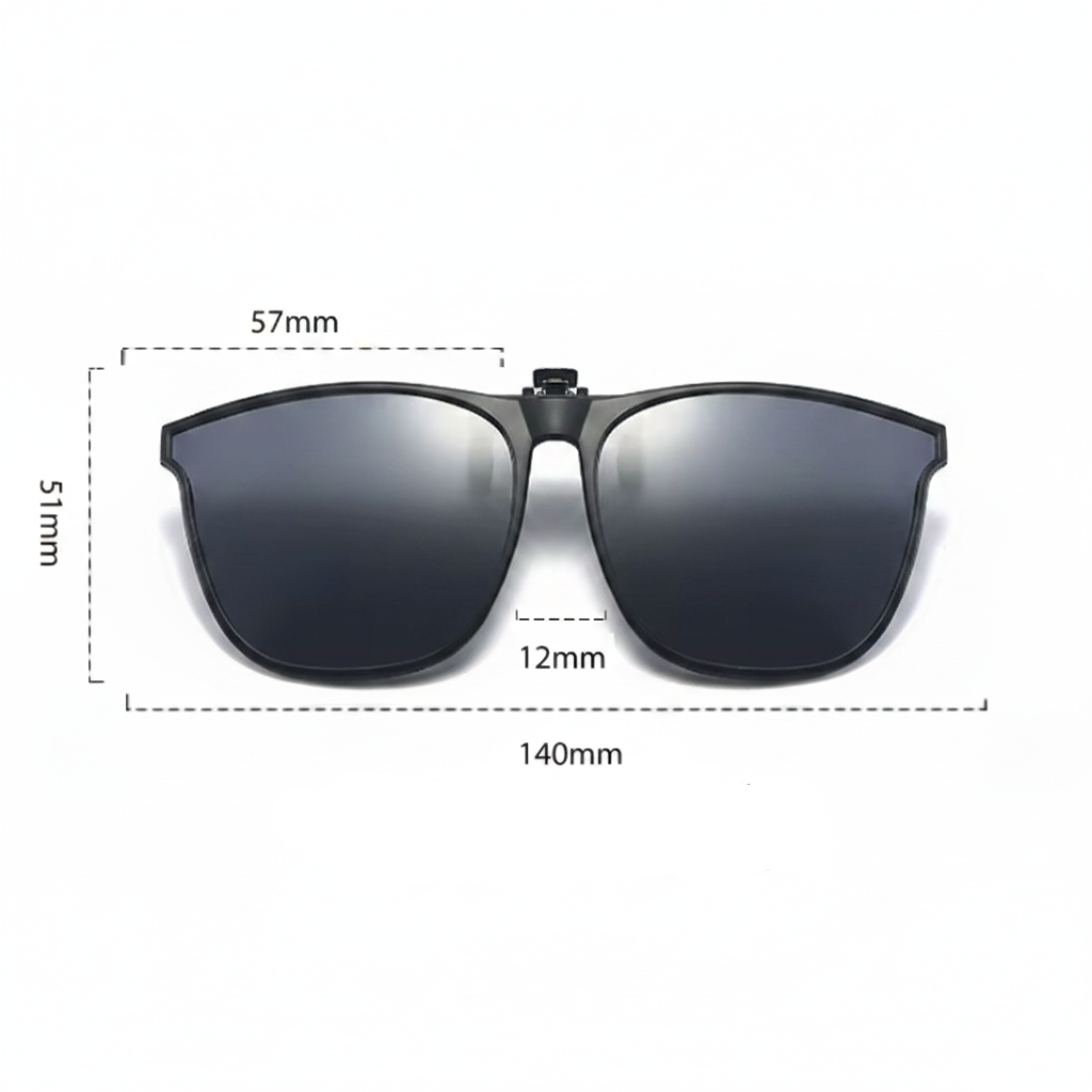 Pioneer Unisex Polarized Sunglasses – Vintage Clip-On Design with UV400 Protection