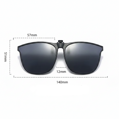 Pioneer Unisex Polarized Sunglasses – Vintage Clip-On Design with UV400 Protection