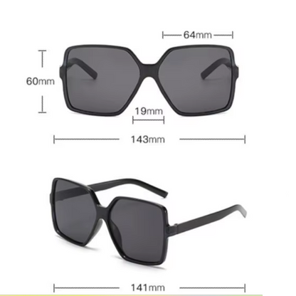 Evelyn Women's Oversized Sunglasses – Stylish Square Design for Casual Outings