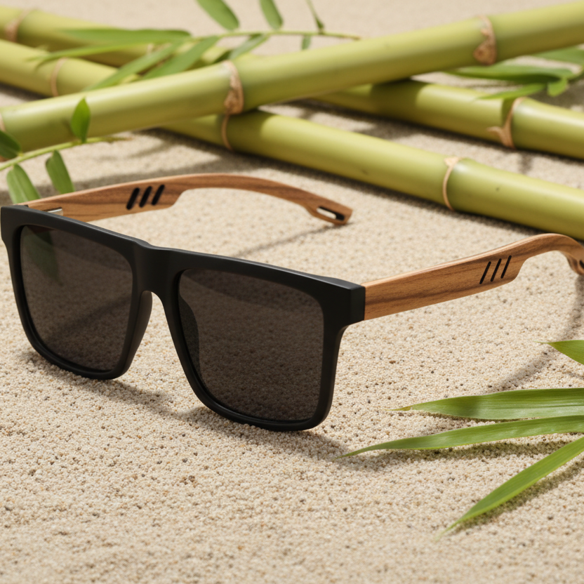 Bamboo Breeze Unisex Sunglasses – Lightweight UV400 Protection for Outdoor Fun