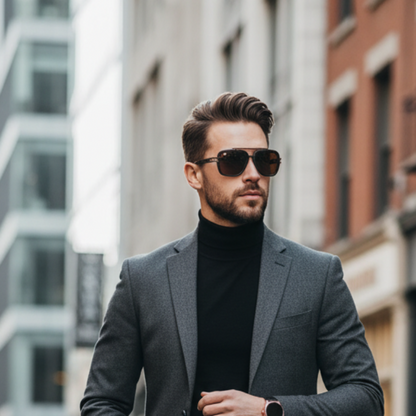 Nero Men's Sunglasses – Aviator Design With UV 400 Protection For Stylish Outdoor Wear