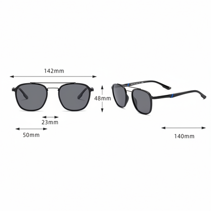 Tova Men’s Vintage Aviator Sunglasses – Polarized UV Protection for Sunny Days