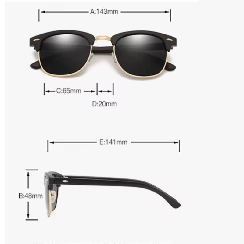 Clover Unisex Polarized Pilot Sunglasses – Classic Style for Outdoor Clarity