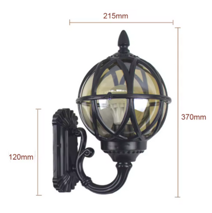 Axiom Vintage Outdoor Wall Lantern – Customizable Brightness for Timeless Charm