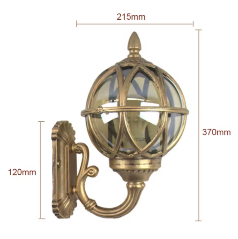 Axiom Vintage Outdoor Wall Lantern – Customizable Brightness for Timeless Charm