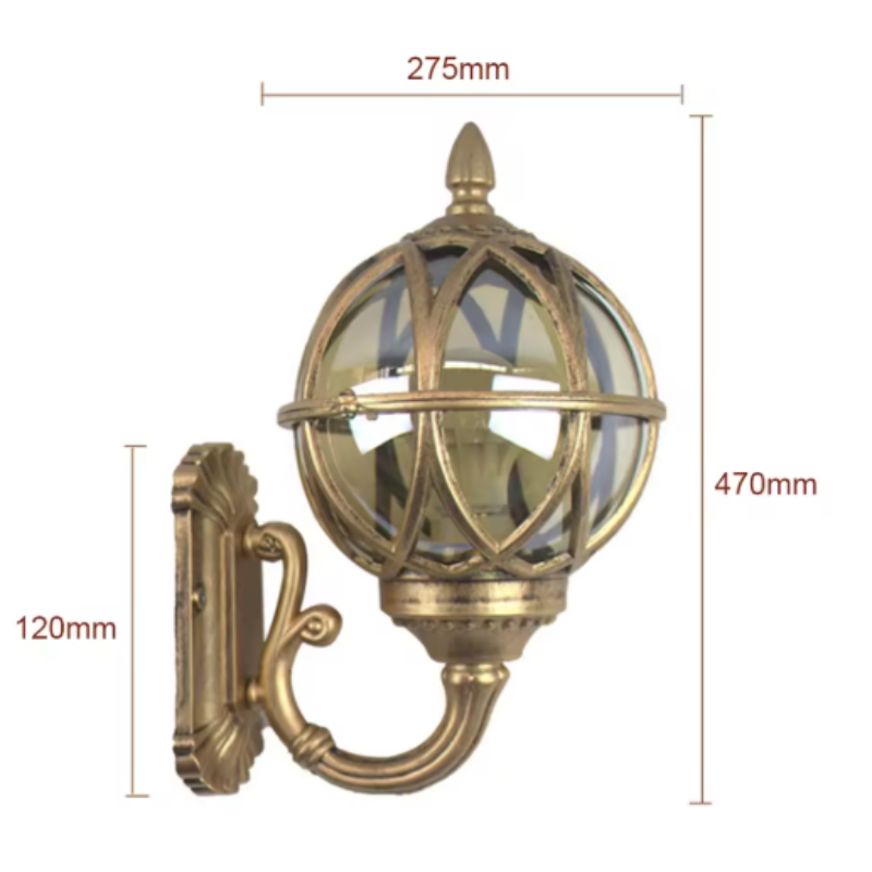Axiom Vintage Outdoor Wall Lantern – Customizable Brightness for Timeless Charm