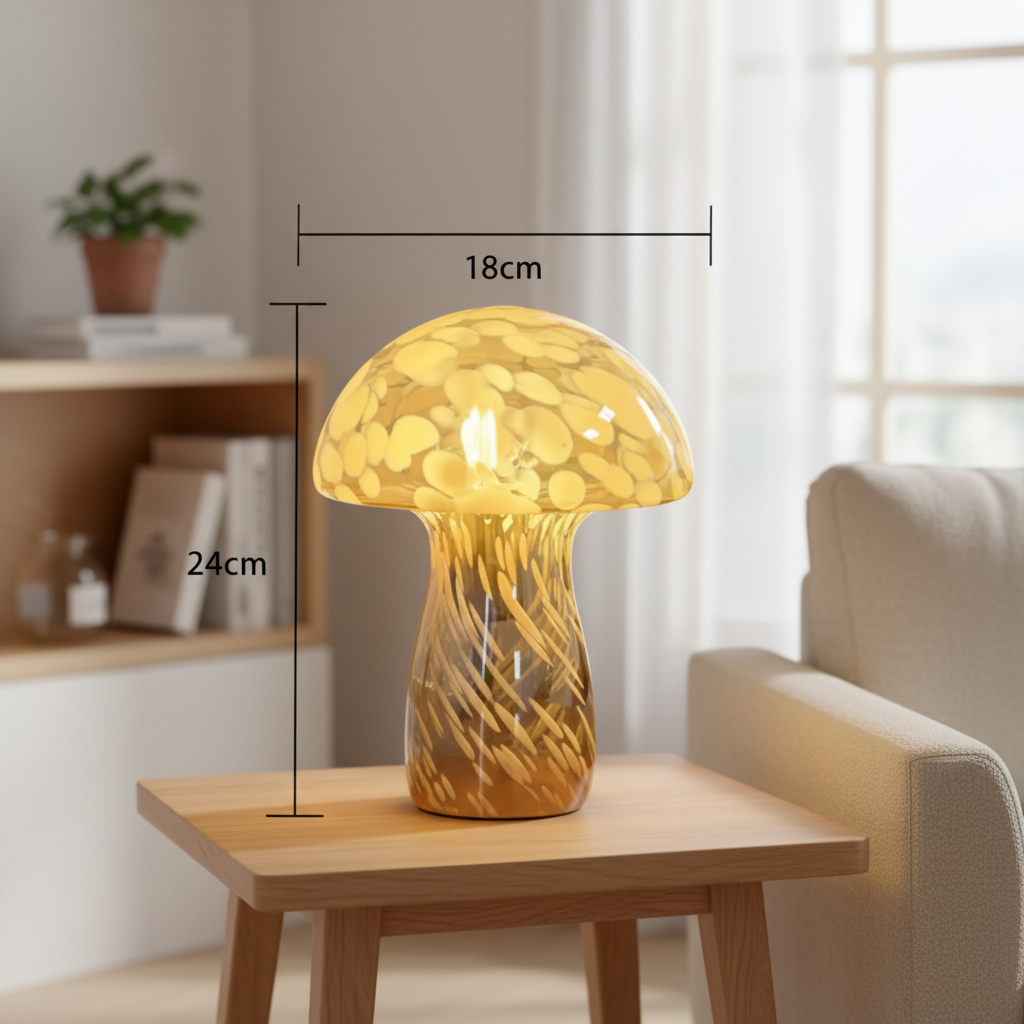 Elyon Modern Art Deco Glass Table Lamp – Stylish Illumination for Any Room