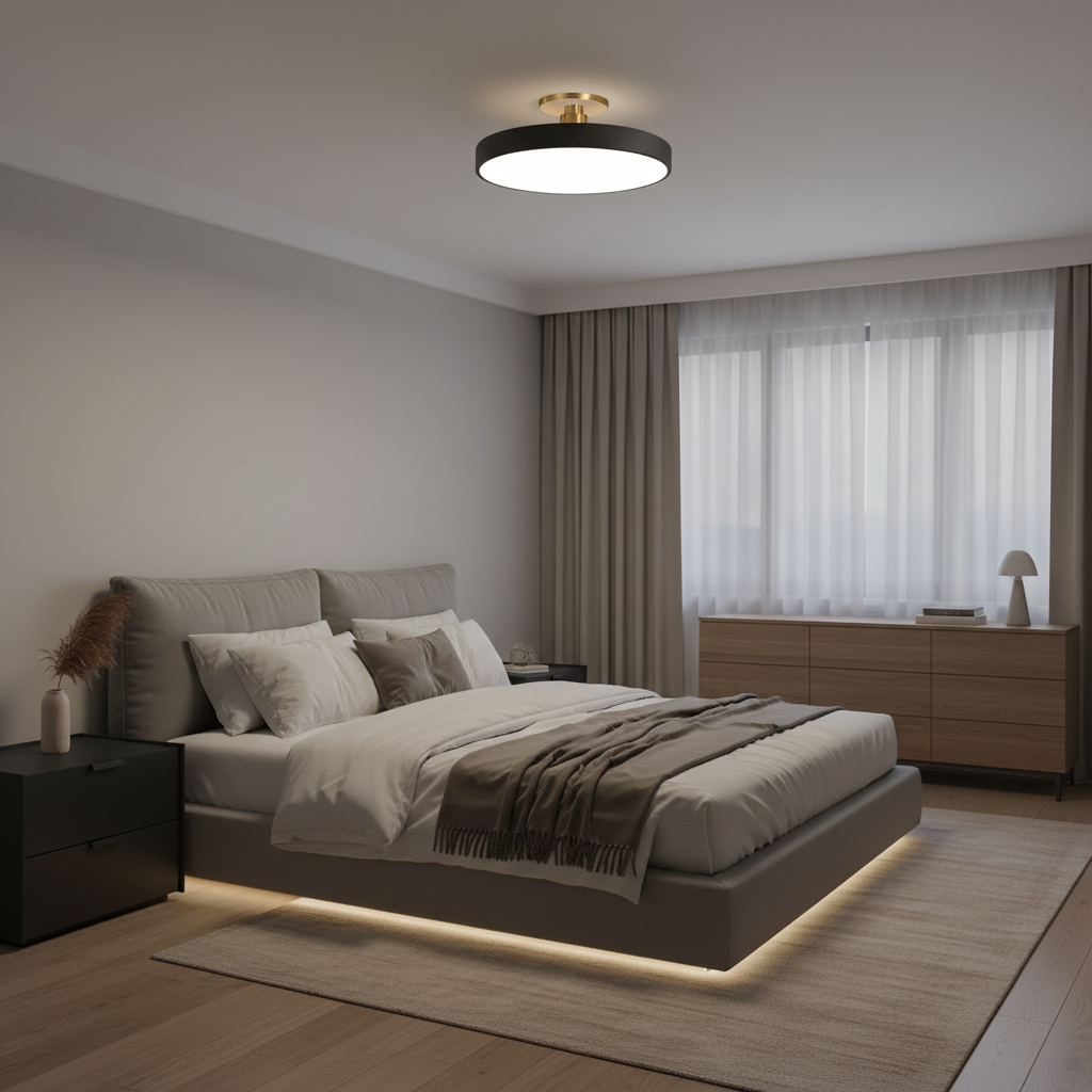 Solon Sleek Scandinavian LED Ceiling Light Fixture – Energy-Efficient Illumination for Modern Spaces