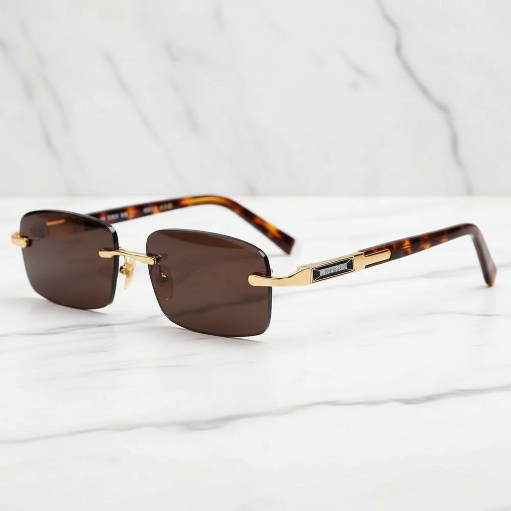 Sola Edge Women's Rimless Sunglasses – Stylish UV Protection for Fashion Enthusiasts
